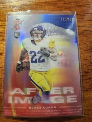 2024 Topps Signature Class - After Image Blake Corum #AI-14 (RC) 175/175.