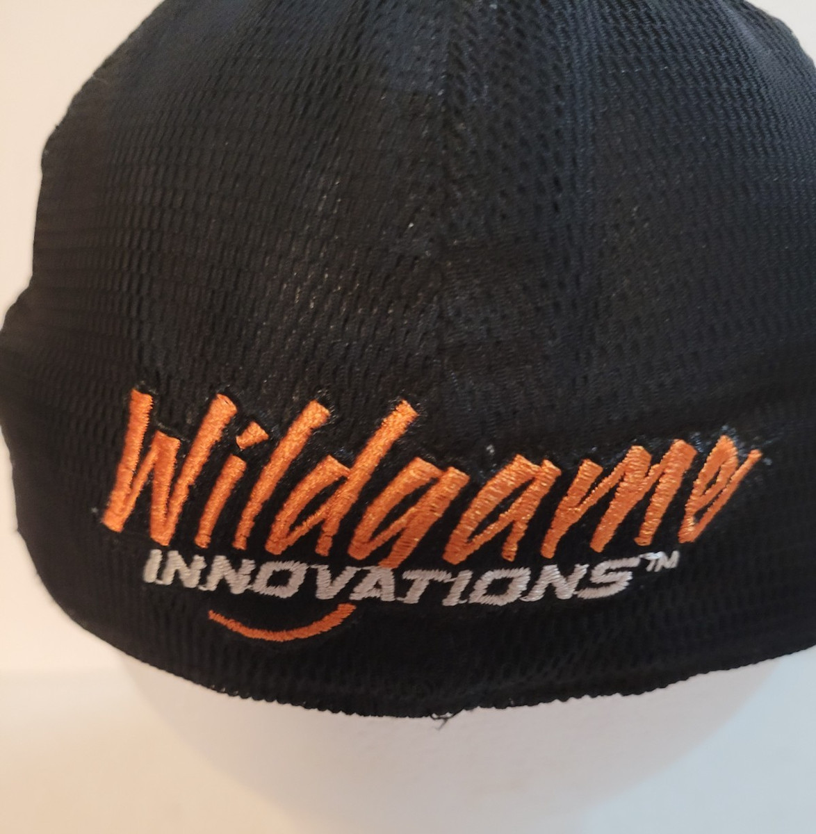 Wildgame Innovation Hunting Camo Baseball Cap/Hat w/Orange Antler LOGO Patch View 4