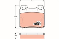 Bremsbelagsatz, Scheibenbremse GDB952 TRW FüR Opel Saab Vauxhall