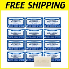 Dr. Bronner's Pure-Castile Peppermint Bar Soap, 5oz, 12-Pack