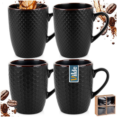 Keramikbecher Keramiktasse Trinkbecher Becher Tassen aus Keramik 400 ml 4 Stk.