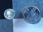 CB19: CANADA,BUroll of 50 each 1962 10 cents, 0.800 silver total weight 2.97 oz