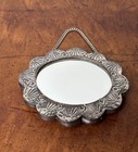 Vintage Big John 900 Silver Tone Hanging Turkish Wedding Mirror Design Floral — photo 1