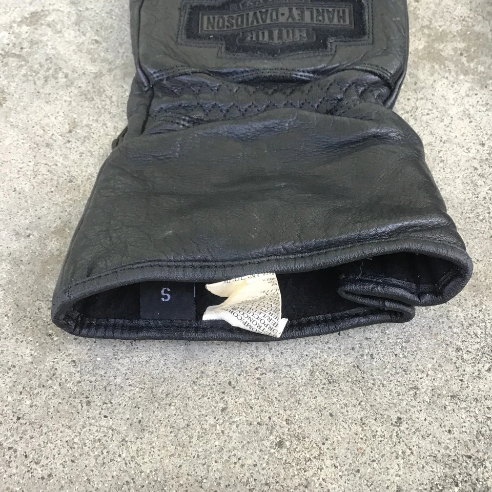 Harley Davidson Gloves Black Leather Women Size Small Motorcycle - Image 4 of 4