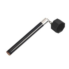 Pool Cue Chalk Holder   2-in-1 Billiard Accessory with Pool Black Octagon