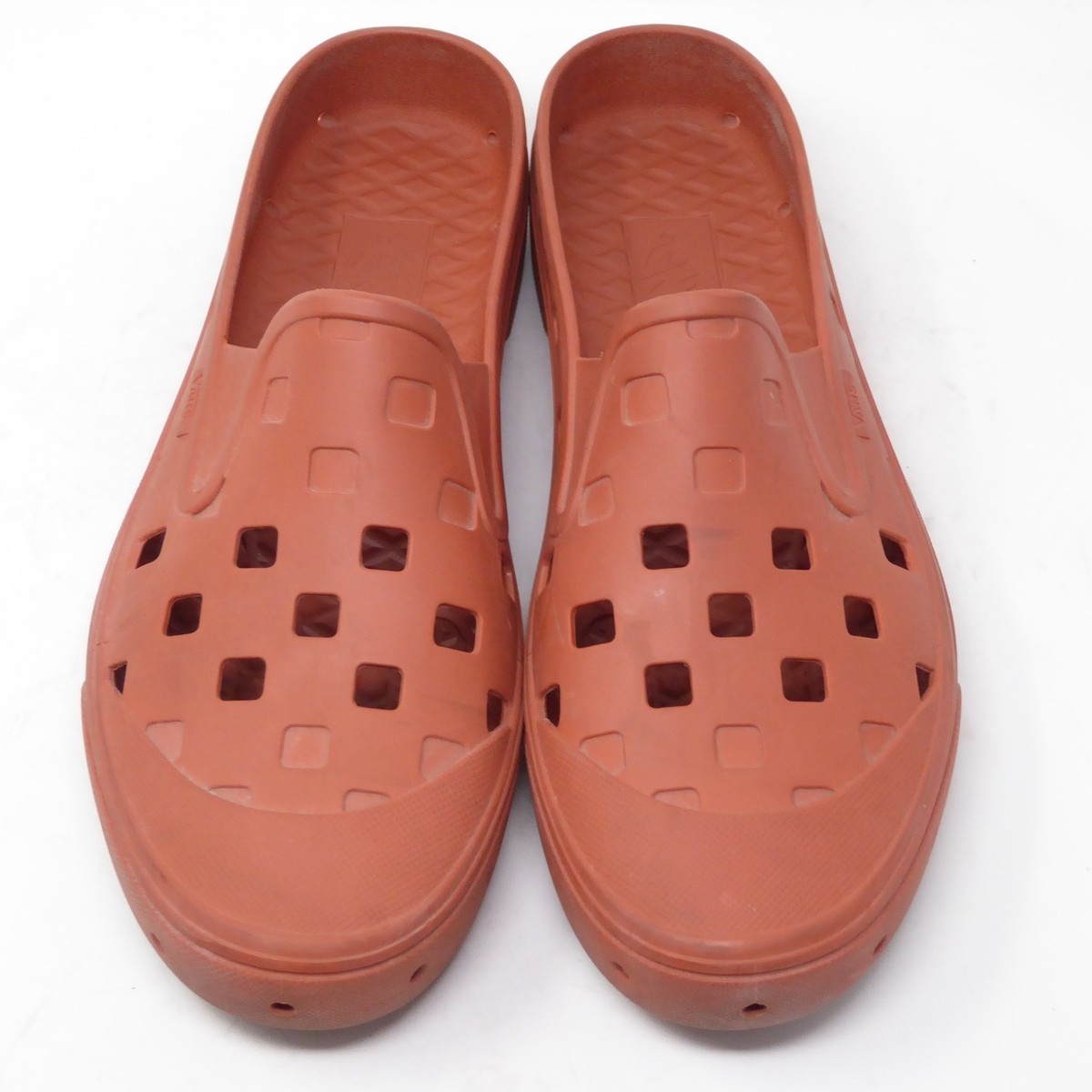 Vans Mens Slip-On Mule TRK Shoes Rust Orange Rubber Sandals  display picture 1