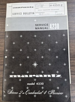 Marantz 4230 Receiver Service Manual - OEM w/1 Service Bulletin