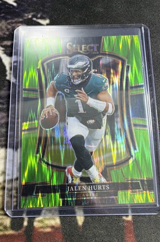 2025 Panini Select - Premier Level Jalen Hurts #190 Neon Green Shock Prizm /699