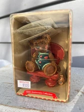New Vintage! Kurt S. Adler Holly Bearies #4 Buddy Christmas Ornament  4” NIB