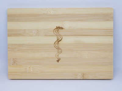 Rod of Asclepius Cutting Serving Board Charcuterie