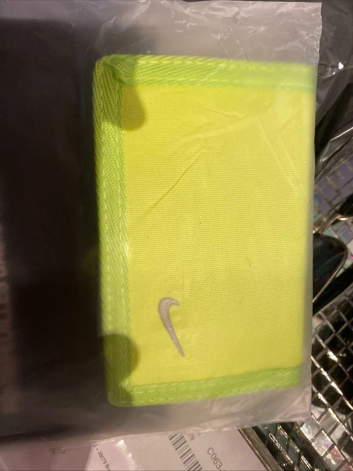 Para Nike ✅ Cartera Unisex Swoosh Dri-FIT Doble Plegable Portatarjetas Monedero Cremallera Negro