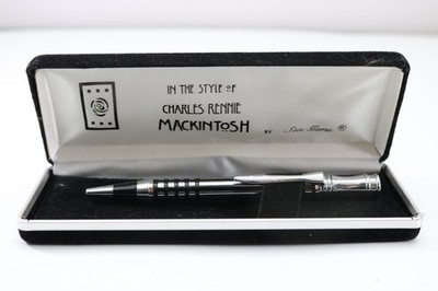 Vintage Mackintosh by Sea Gems Lackiert Black Line Kugelschreiber (Gehäuse)