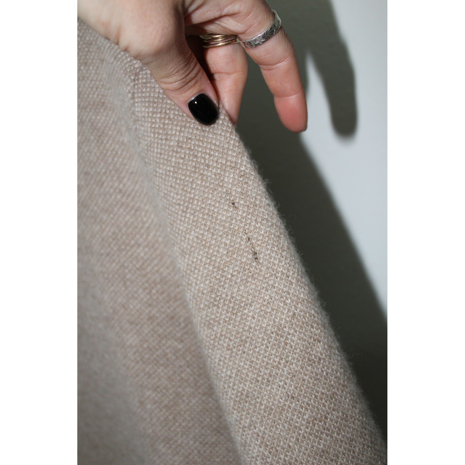 Polo Ralph Lauren Men's 100percent Cashmere Quarter Zip Sweater Tan Heather SZ Medium image 3