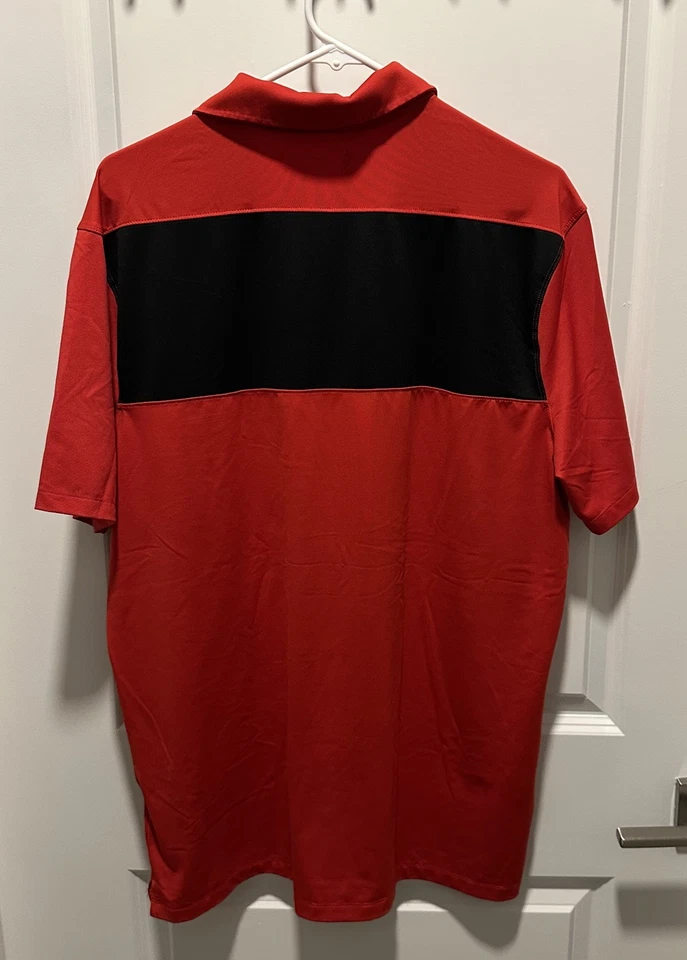 Houston Rockets Nike Dri-Fit Polo Shirt Men's Large L Short Sleeve NBA Red - Image 3 of 4