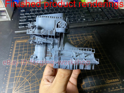 3D Printed 1/200/350 German Bismarck Battleship Chimney And Hangar Unpainted