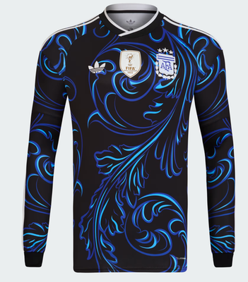 3 stars Argentina 2026 Away L-S Climacool FAN Jersey Shirt