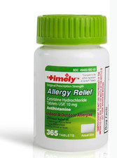 Allergy Relief 10mg Cetirizine Hydrochloride 365 Tablets Indoor/Outdoor Allergen