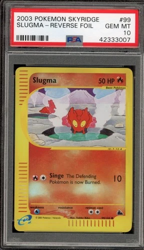 Pokemon Slugma Skyridge Reverse Holo #99 PSA 10 Gem Mint