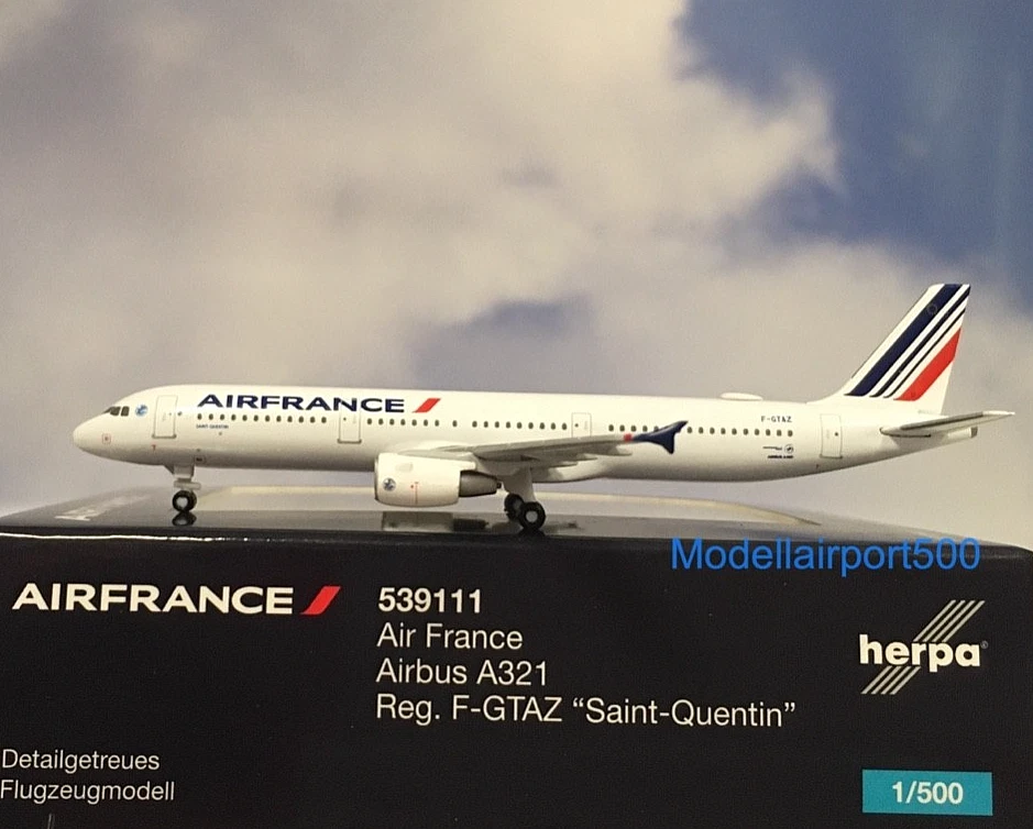 Herpa Wings 1:500 Airbus A321 Air France F-GTAZ 539111 Modellairport500 - Bild 1 von 1