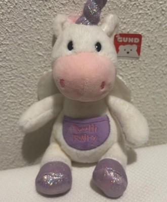 Gund Flitterina Unicorn Tooth Fairy Pal Plush Stuffed Animal Purple Pink Toy