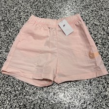 NWT Nike Shorts Swoosh Loose Fit High Rise Pink Womens Sz Small DM6752-610