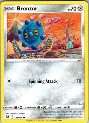 Bronzor Lost Origin 125/196 Common Pokemon Near Mint
