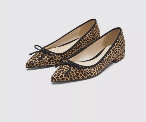 Zara 100% in pelle leopardata Ballerine Scarpe Basse Misura UK 3 _ 4 _ 5 _  6 1524/301 RRP £ 69.99 | eBay