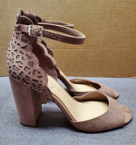Jessica Simpson Open Toe Sandals Women's Block Heel Ankle Strap Buckle Size 10 - Picture 9 of 18