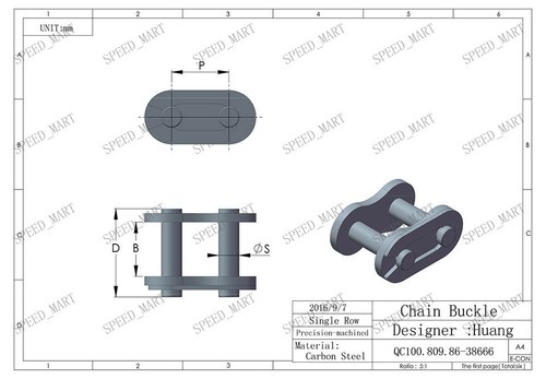 2 PCS 12A-1 Chain Connector 19.05mm Pitch for 3/4" #60 Roller sprocket Chain - Picture 4 of 4