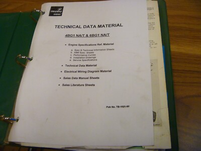 Isuzu 4BG1 & 6BG1 NA/T Engine Specifications & Electrical Wiring Diagrams Manual