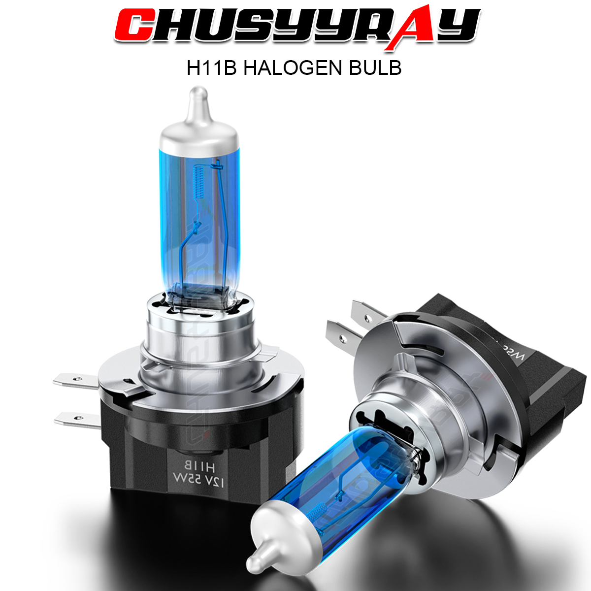 2x H11B Halogen 55W 12V Low-Beam Car/Truck Headlight Bulbs Bright Light Glass