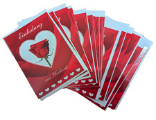 20 składanych kart z kopertą "Zaproszenie na wesele" 10x15 cm