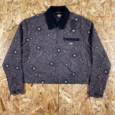 Dickies Dwt Ellis Corduroy Collar Floral Paisley Cropped Jacket Women's Size M