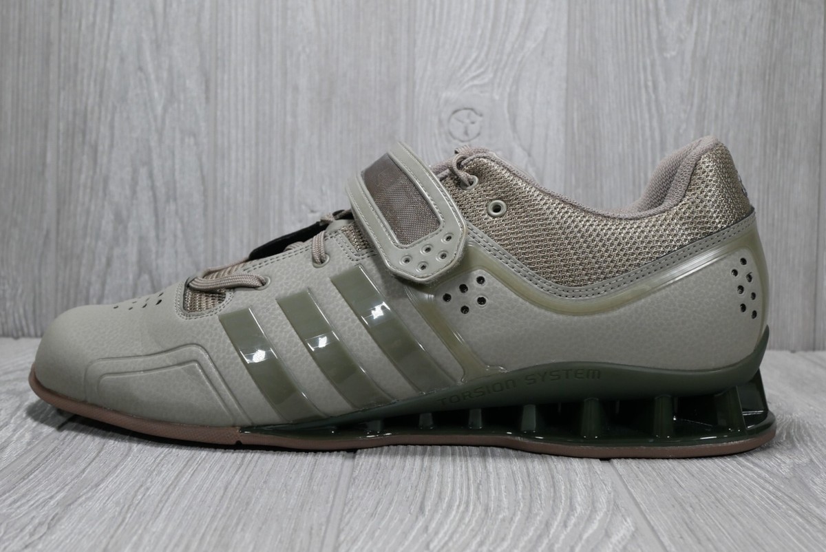 9/10 Excellent) Adidas Adipower DA9874 Weightlift Army Green Shoes
