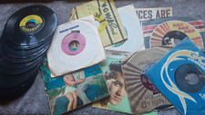 UNSORTED Bulk Lot 30 7" 45 RPM Records Decorating Crafts Wide Variety Genre