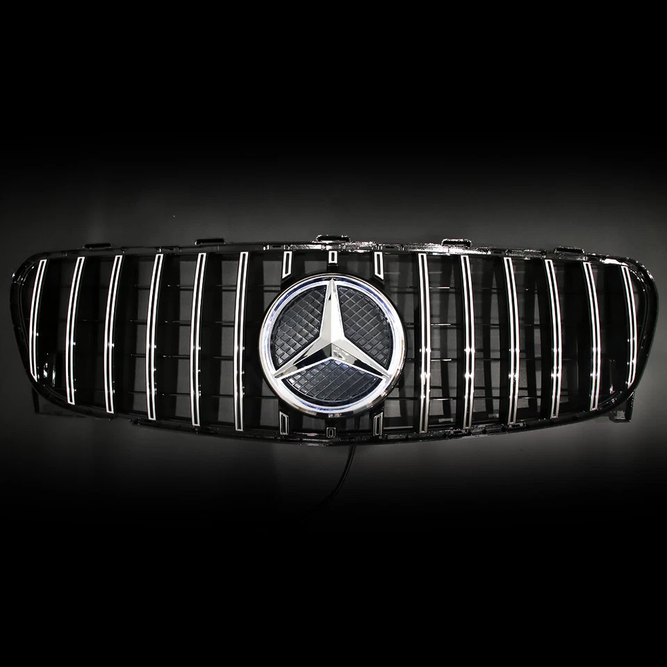 For Mercedes Benz X156 GLA250 GLA200 GLA180 2018-2020 Grille W/LED Emblem Grill Foto 4 de 4
