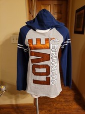 NFL TEAM APPAREL DENVER BRONCOS LONG SLEEVE SHIRT TEENS 16-18 GIRLS