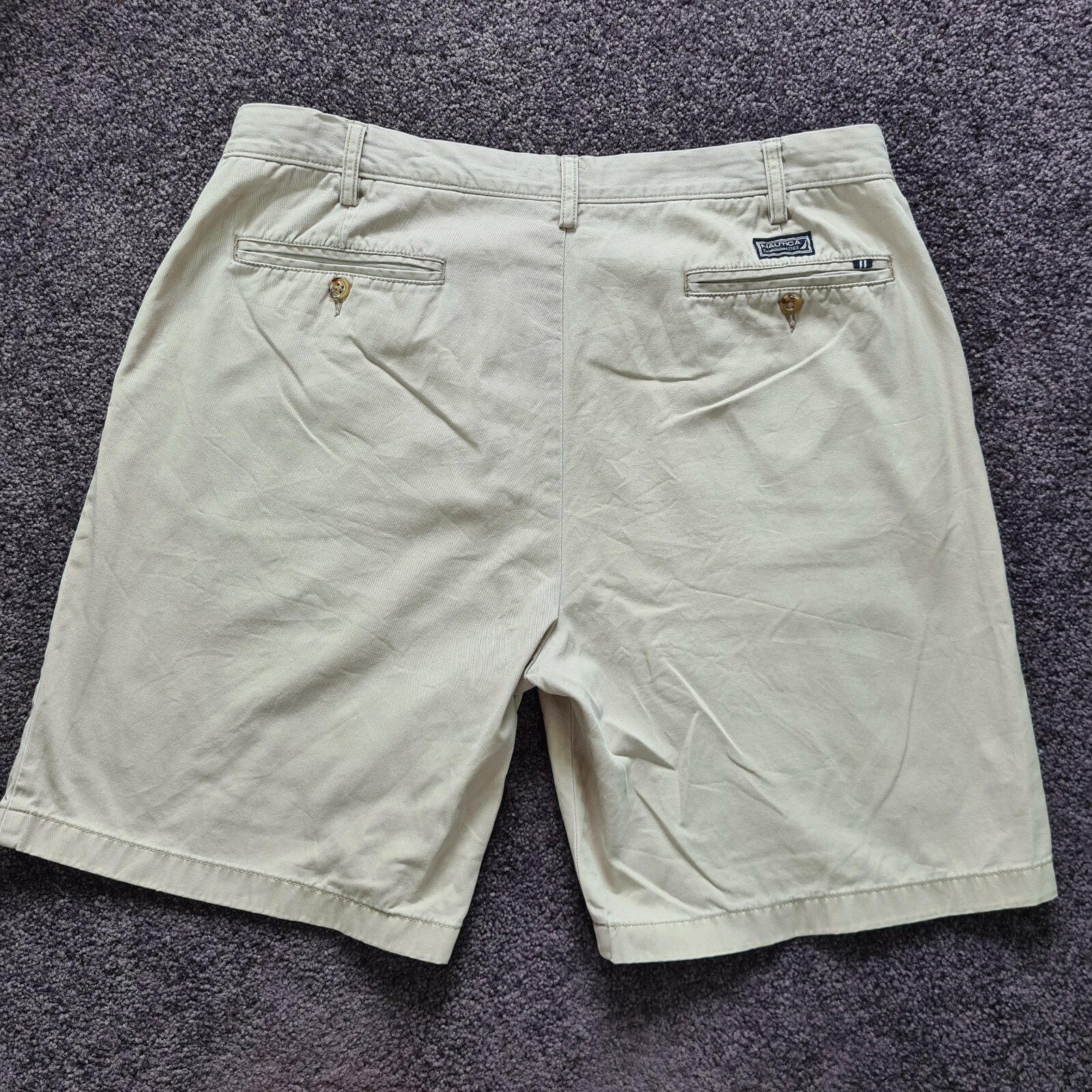 Nautica Classic Fit Light Khaki Shorts Chino Cotton M… Gem