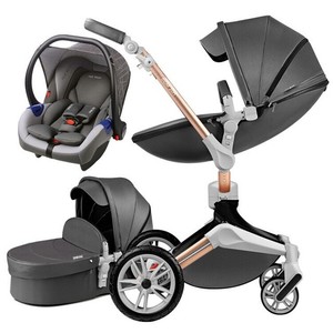 hot mom pushchair 2018 3 in 1 travel system with 360 rotation function grey