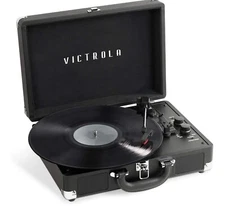 Victrola VSC-400SB-BLK Journey+ Bluetooth Suitcase Record Player, Black