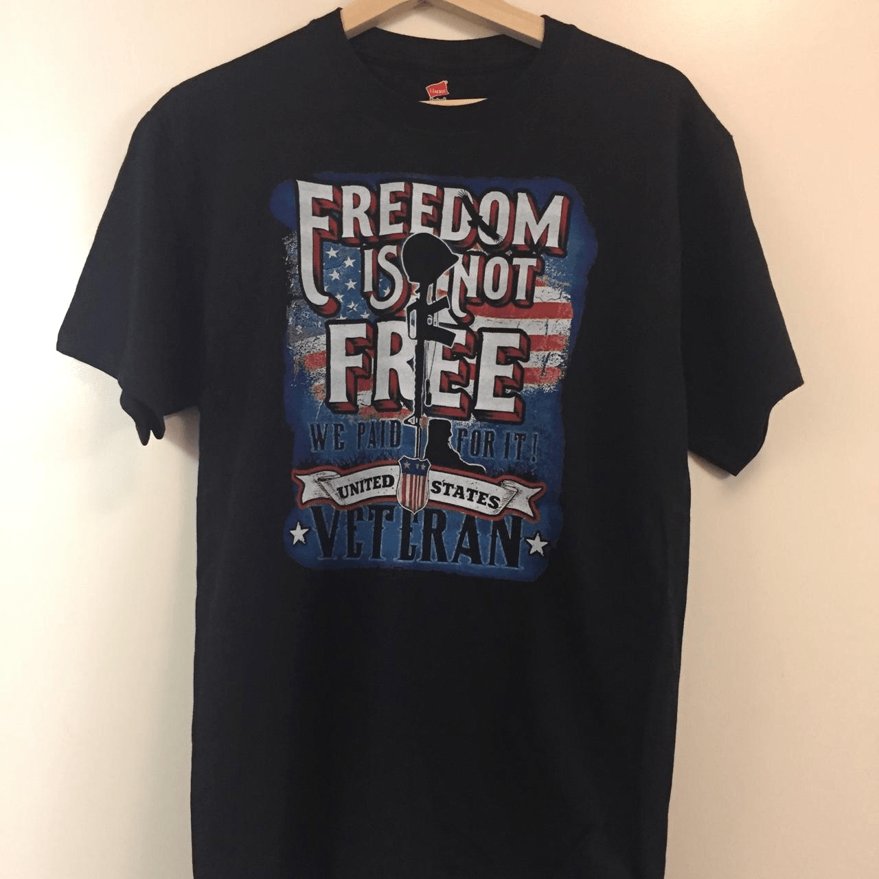 Freedom is Not Free, Veteran T-shirt size Medium