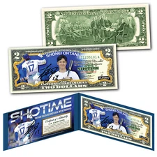 SHOHEI OHTANI Shotime of the L.A. DODGERS Officially Licensed Authentic $2 Bill
