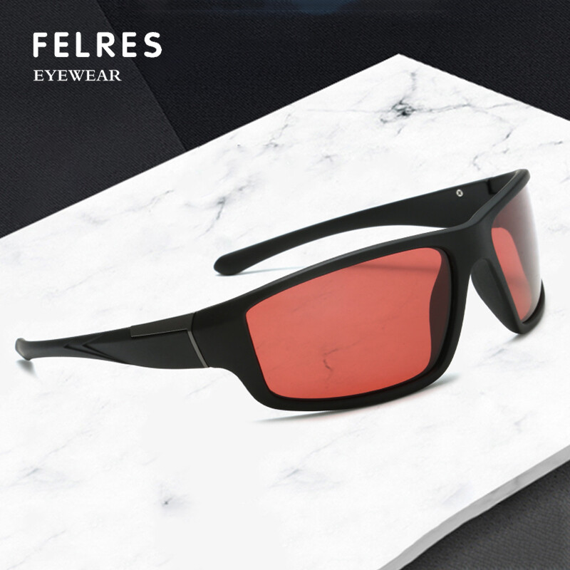 Sports Polarized Fishing Red Lens Sunglasses For Men See Fish Float Glasses  New