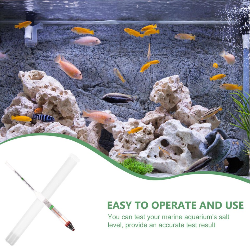 Hydrometer Saltwater Aquarium High Precision Seawater Fish Tank Density