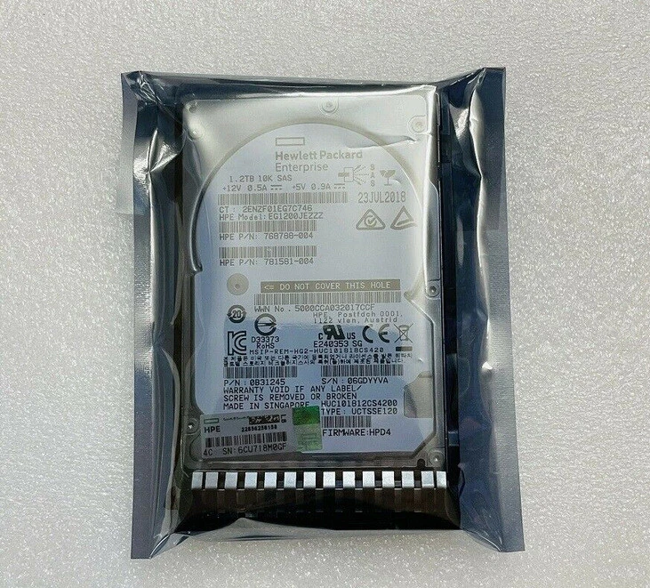 872479-B21 HPE 872737-001 1.2TB 10K 12Gb/s 2.5" SAS SC DS HDD G8 G9 HARD DRIVE - Image 2 of 4