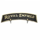 Rich Vintage Look Brass Front Fender Plate  black Col Royal Enfield FREE SHIP US