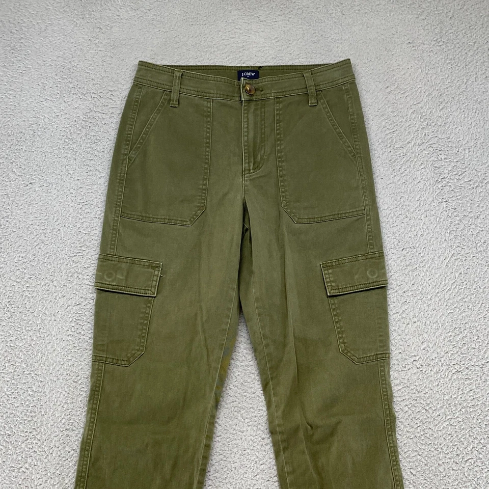 J. Crew Cargo Pants Womens 2 Army Military Utility Stretch Cotton Soft Grunge - Image 2 of 4