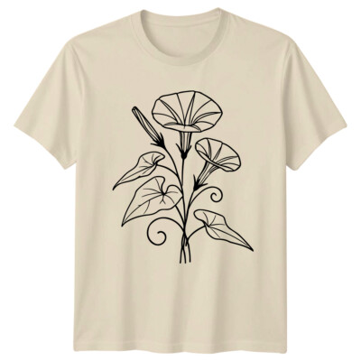 T-Shirt Morning Glory Blume Geburtstag Botanik Blumenkunst