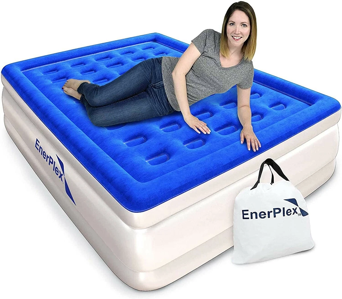 Enerplex luxury double high air mattress with built in pump deals