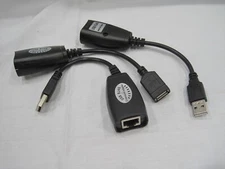 USB 2.0 Extender USB to RJ45 Extension Adapter Over Cat5e/Cat6 Cable